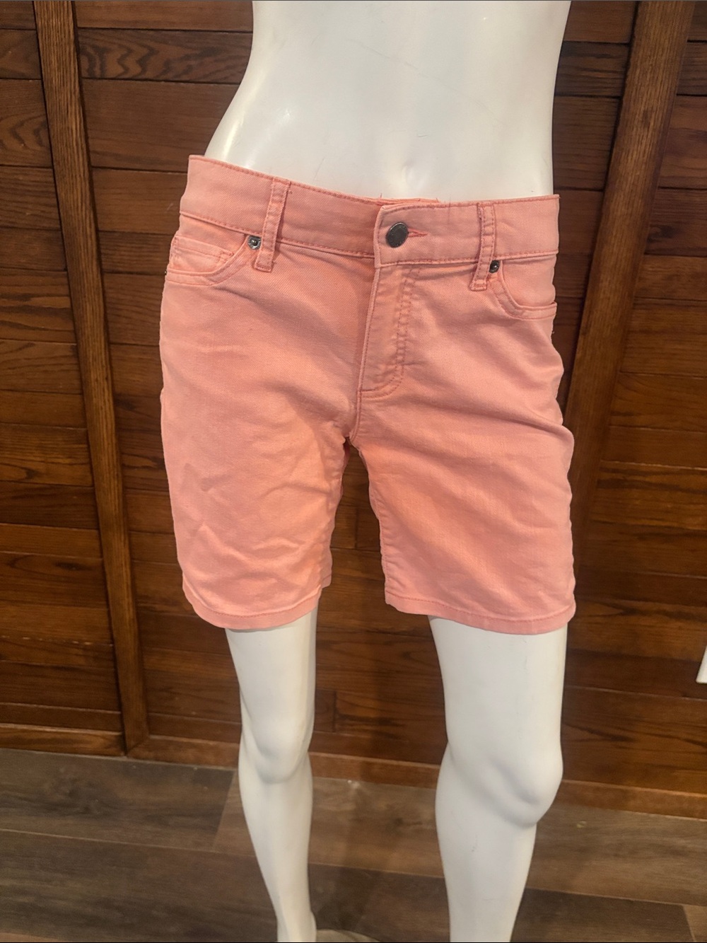 Joe Fresh Peach-Coral Bermuda Shorts